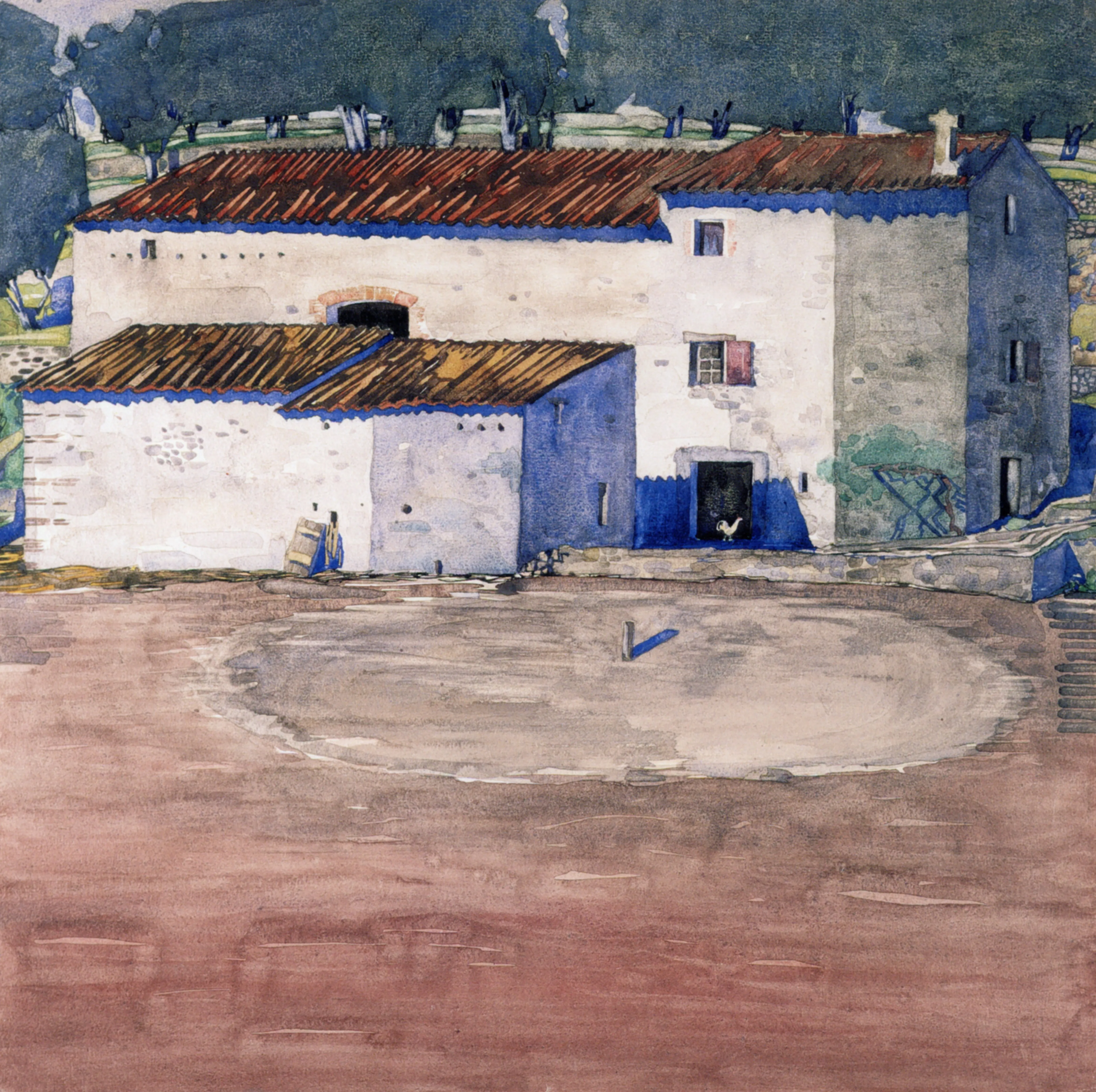 A Southern Farm, 2023 — Watercolour and gouache on paper