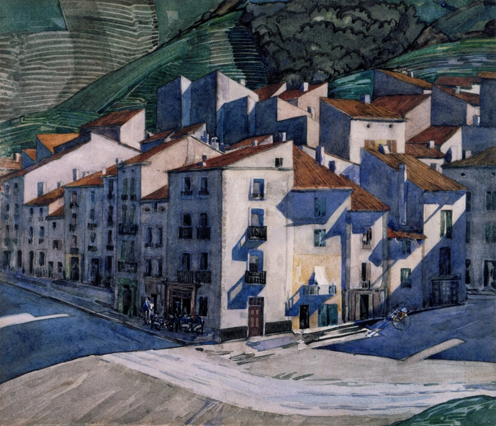 A Southern Town, 2023, Watercolour on paper