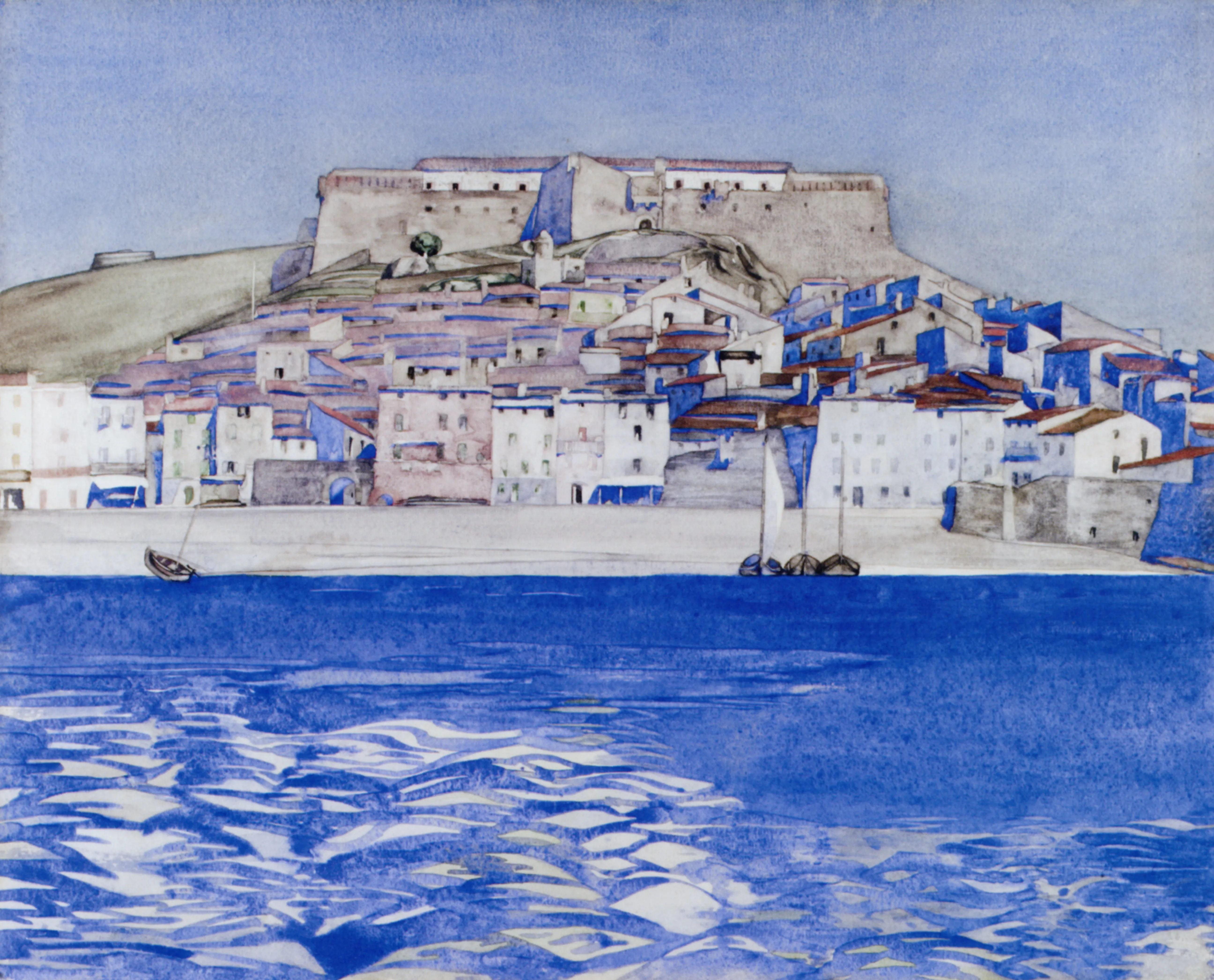 Collioure, 2023 — Ink and watercolour on paper