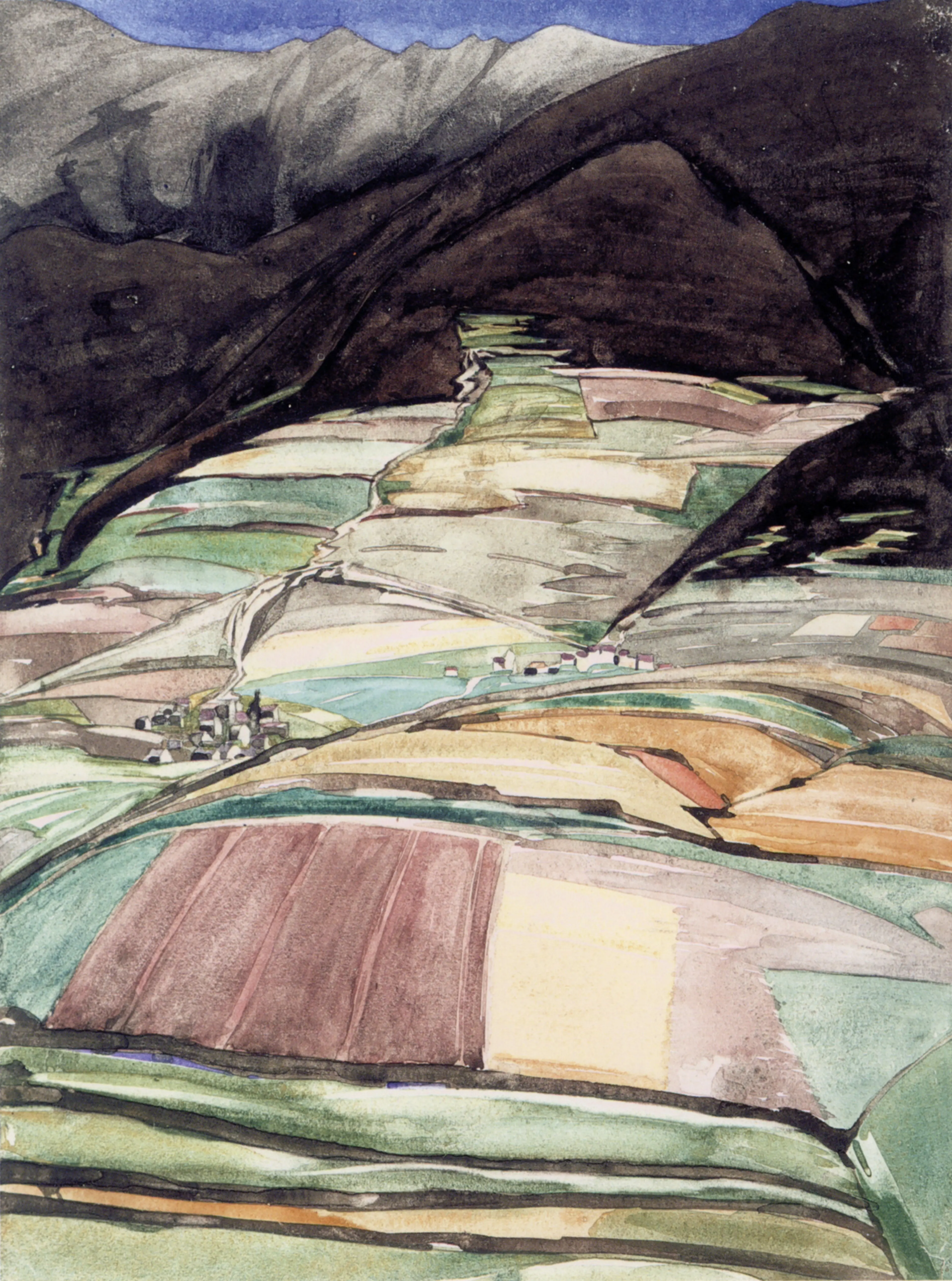 Mountain Landscape, 2023 — Watercolour and gouache on paper