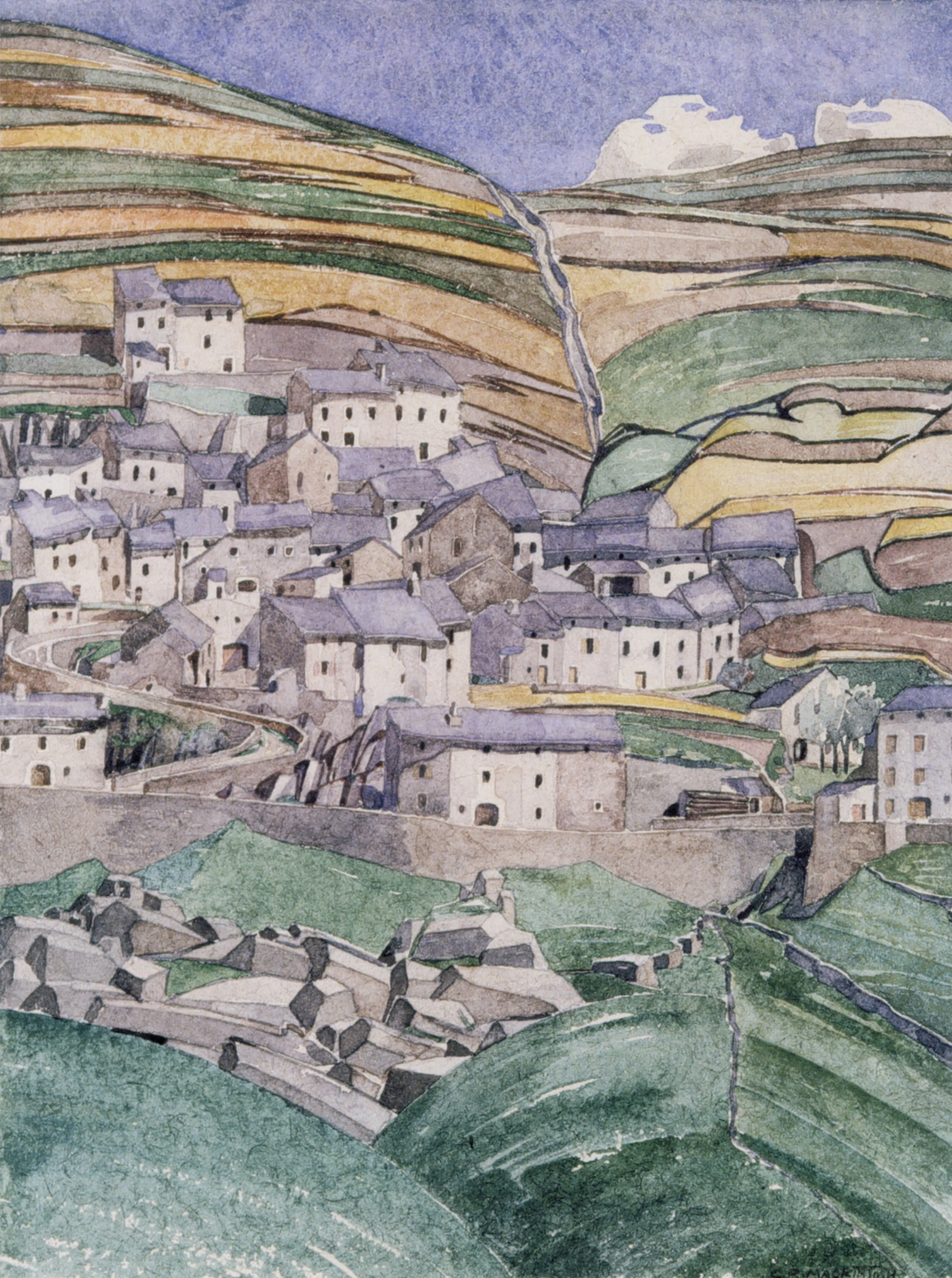 Slate Roofs, 2023 — Watercolour on paper