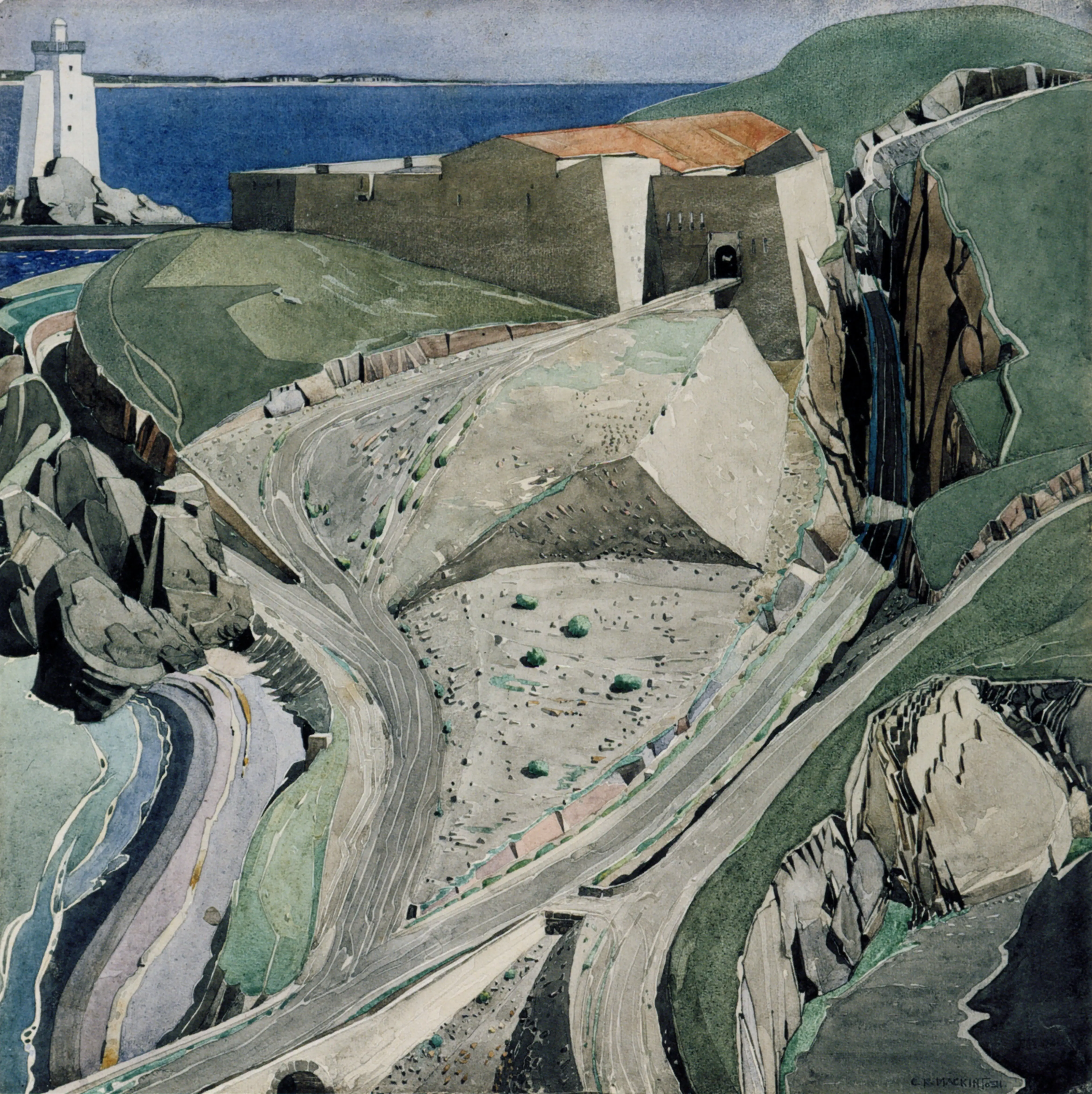 The Fort Sidi Ferruch, 2023 — Watercolour on paper