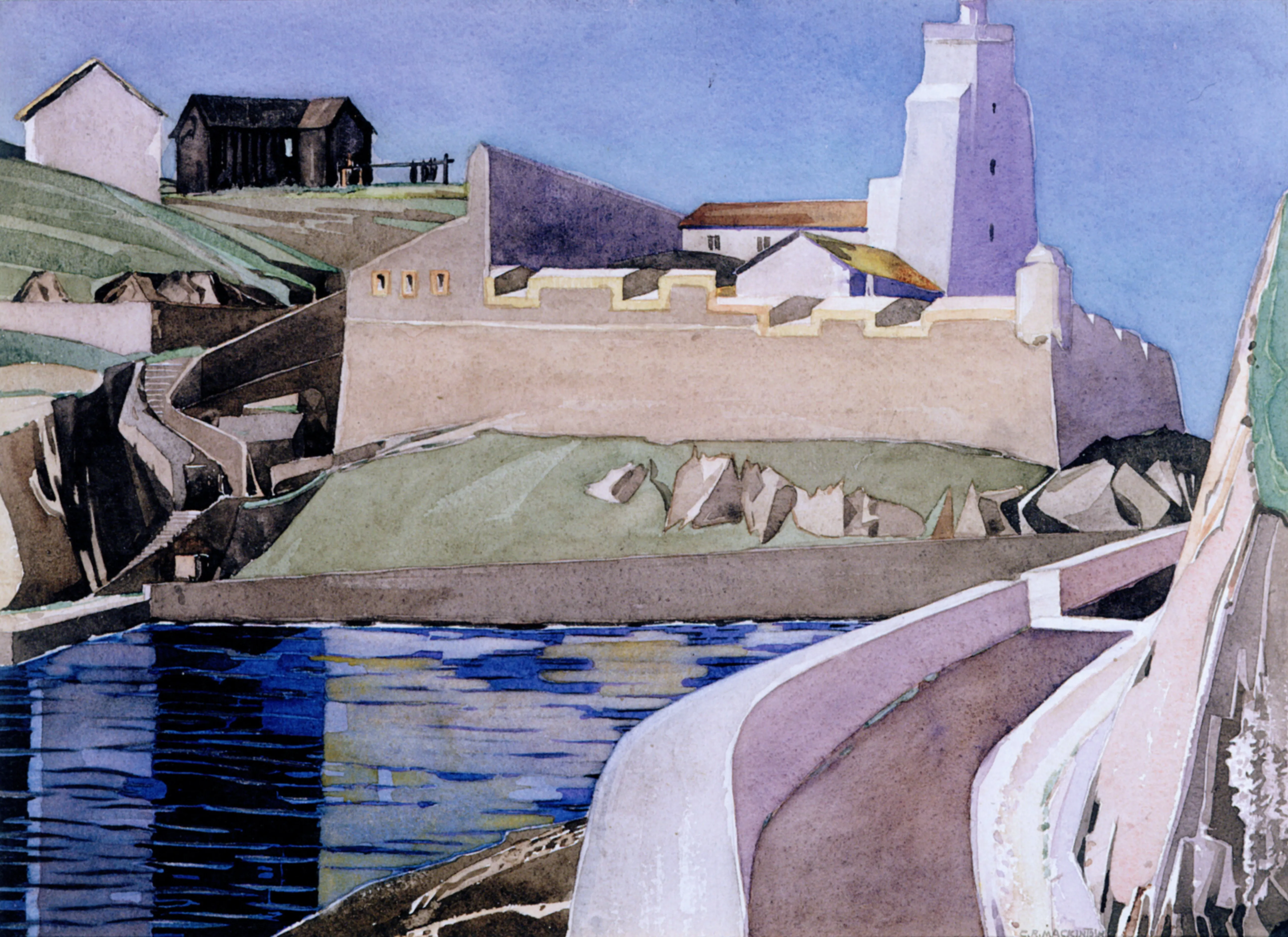 The Lighthouse Cap Bear — Watercolour and gouache on paper