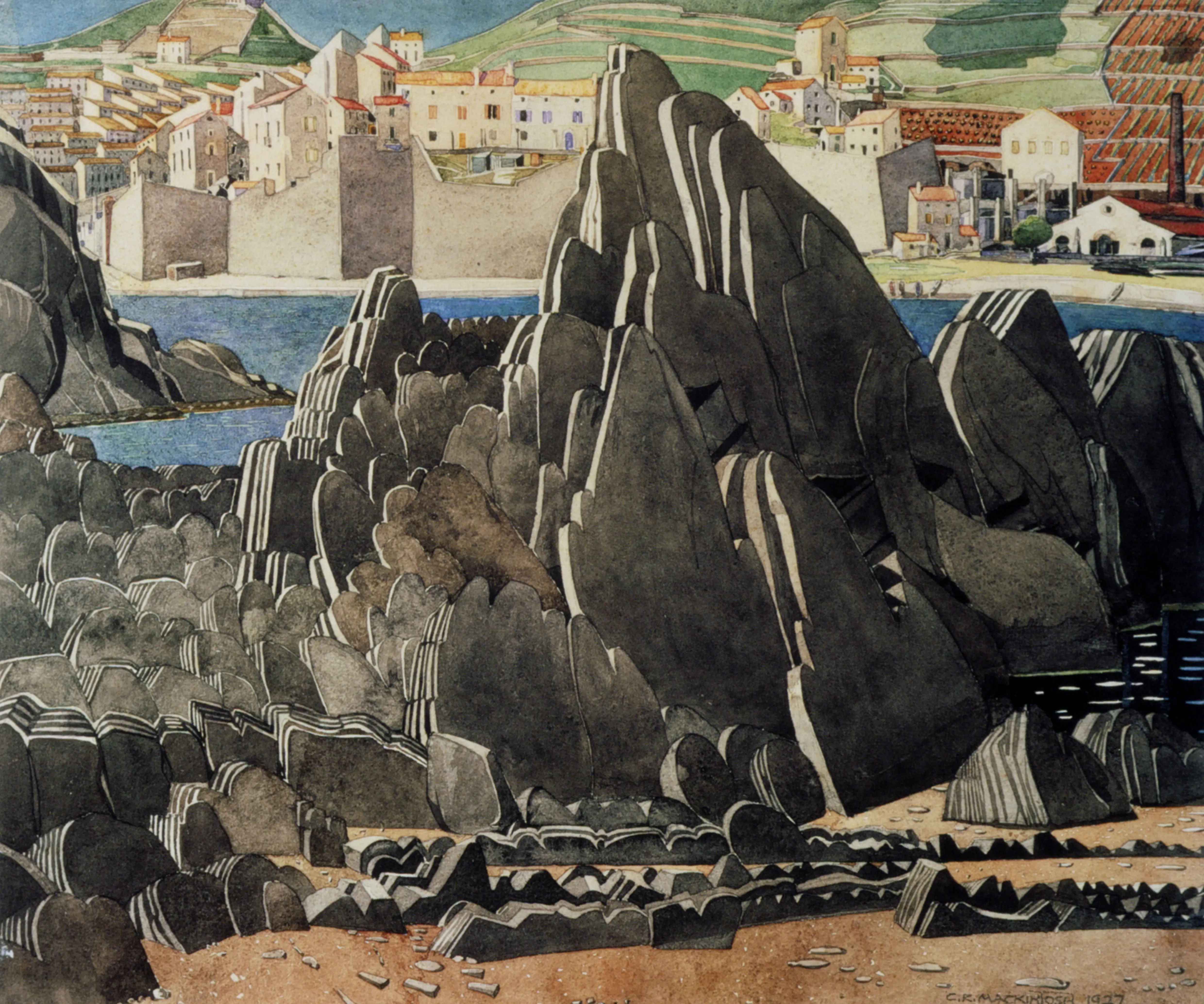The Rock Anse Bear, 2023 — Watercolour and gouache on paper